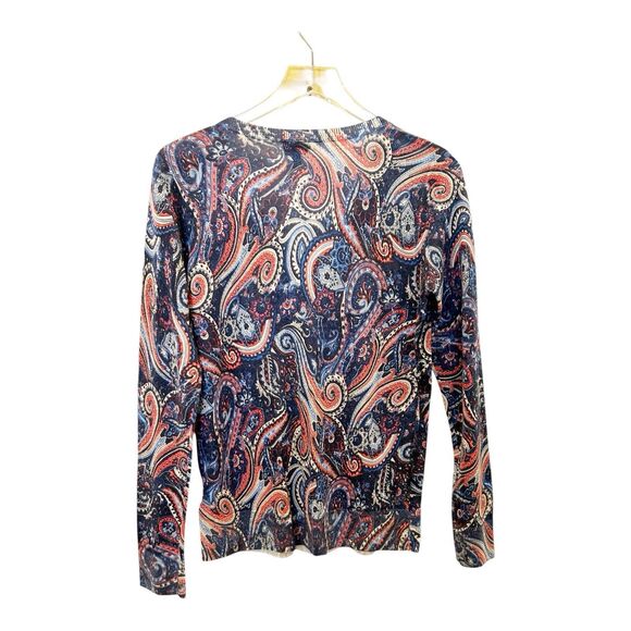 Talbots Fine Merino Wool Paisley Cardigan NWT Sz M - Picture 5 of 5